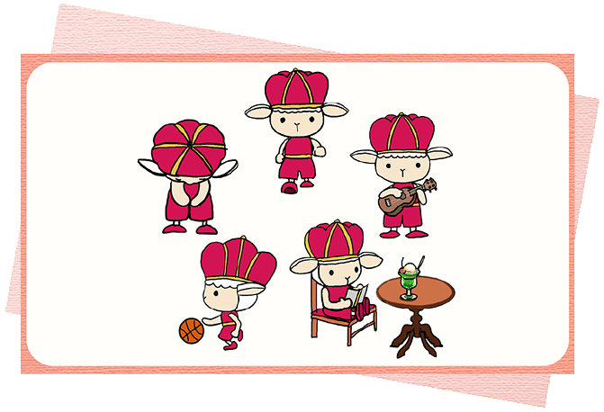 2Dで描かれた王さまのGIFアニメーション