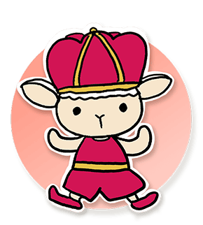 ジャンプしようとしている王さまのイラスト