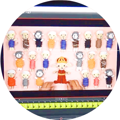 ③撮影した画像を繋げる、の工程の画像(撮影した1コマがパソコンに映っている画像)